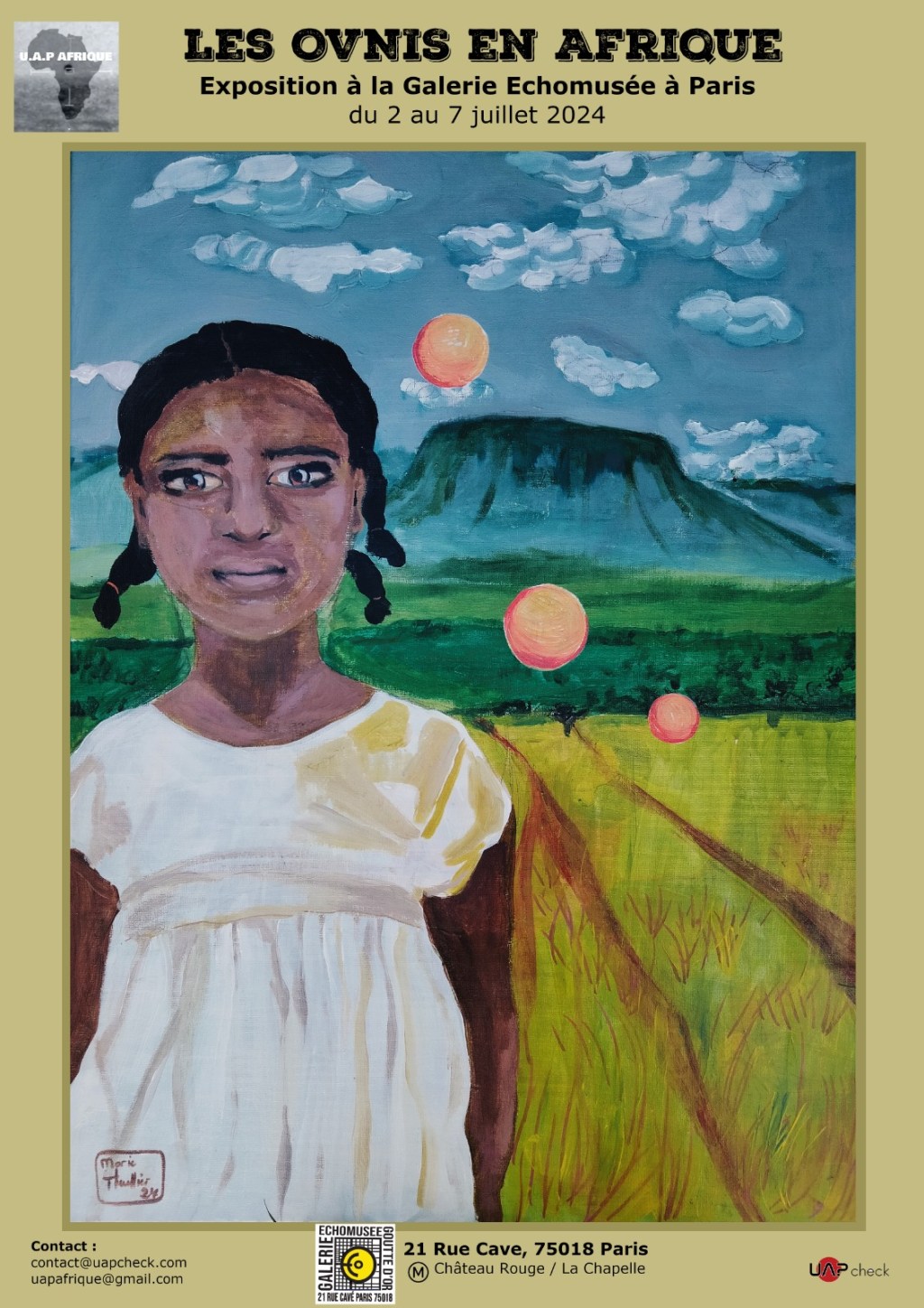 Exposition LES OVNIS EN AFRIQUE à la Galerie Echomusée du 2 au 7 juillet&nbsp;2024