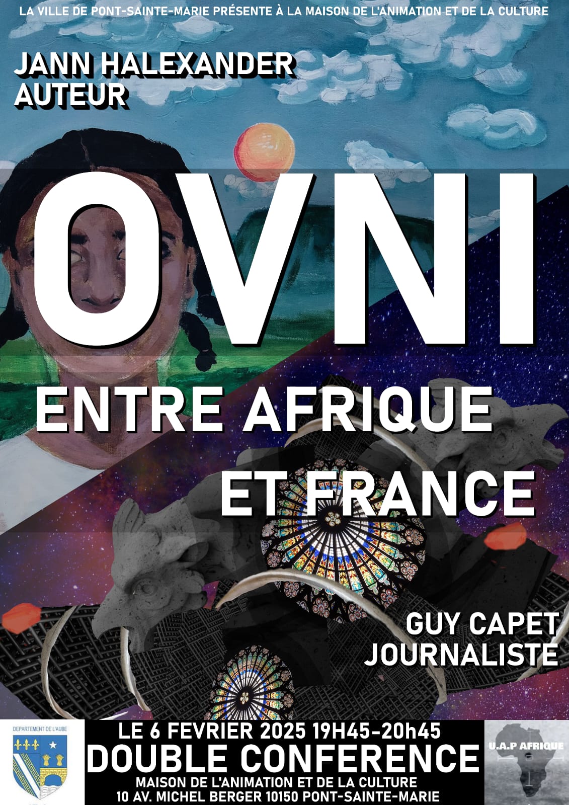 Portfolio  Exposition &lsquo;Les Ovnis en Afrique&rsquo;, du 6 février au 6 mars 2025, Maison de l&rsquo;Animation et de la Culture, Pont-Sainte-Marie, France